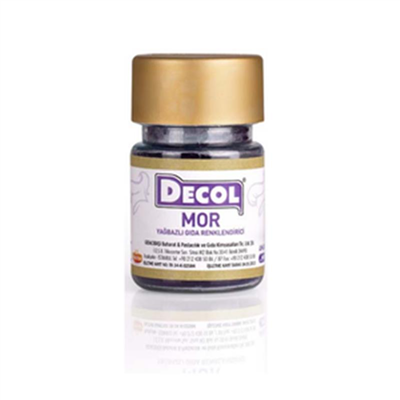 Decol Mor Yağ Bazlı Lake Toz Gıda Boyası   (7 GR)