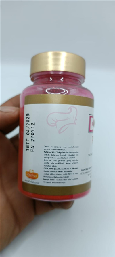 Decol Pembe Yağ Bazlı Lake Toz Gıda Boyası (25 GR)