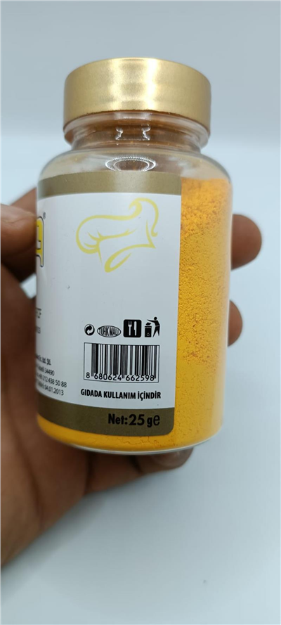 Decol Sarı Yağ Bazlı Lake Toz Gıda Boyası  (25 GR)