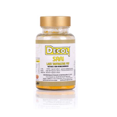 Decol Sarı Yağ Bazlı Lake Toz Gıda Boyası  (25 GR)