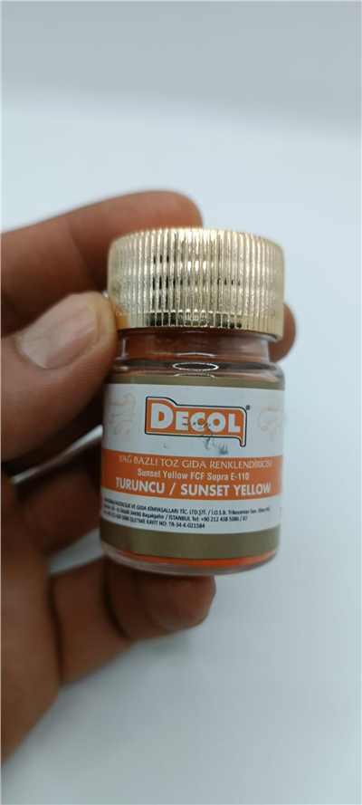 Decol Turuncu Yağ Bazlı Lake Toz Gıda Boya  (7 GR)