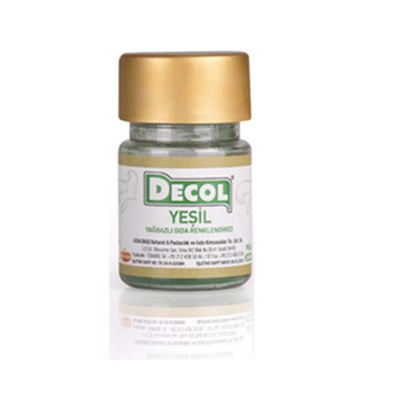 Decol Yeşil Yağ Bazlı Lake Toz Gıda Boyası  (7 GR)