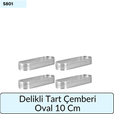 Delikli Tart Çemberi Oval 10 Cm