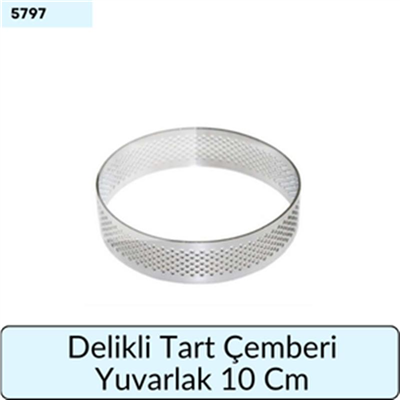 Delikli Tart Çemberi Yuvarlak 10 Cm