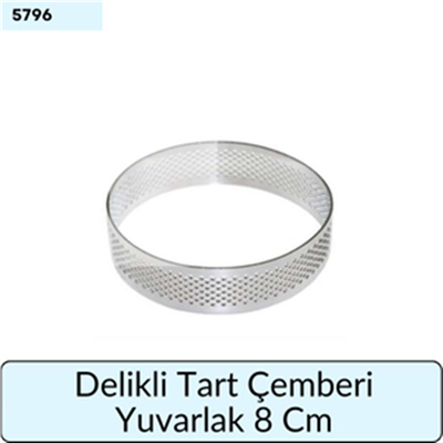 Delikli Tart Çemberi Yuvarlak 8 Cm