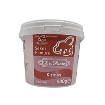 Dr. Paste Şeker Hamuru Kırmızı   (500 Gr)