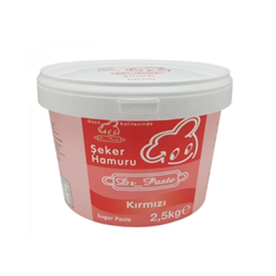 Dr. Paste Şeker Hamuru Kırmızı   (2,5 Kg)