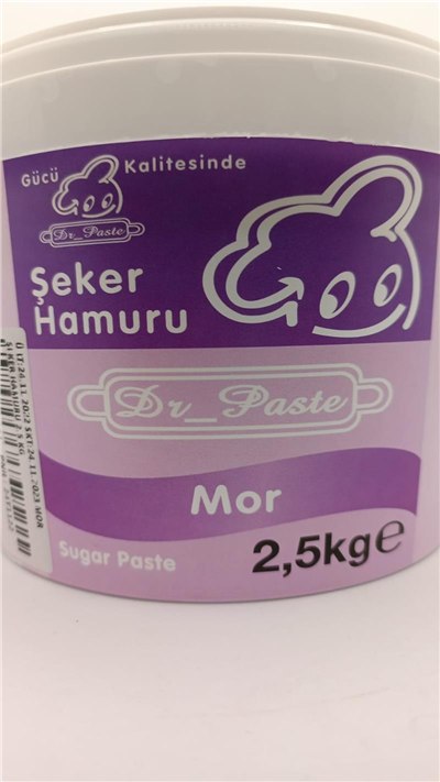 Dr. Paste Şeker Hamuru Mor   (2,5 Kg)