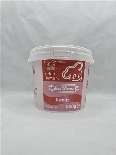 Dr. Paste Şeker Hamuru Kırmızı   (500 Gr)