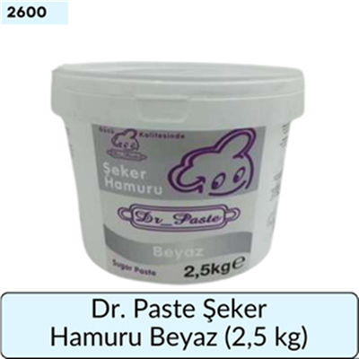 Dr. Paste Şeker Hamuru Beyaz   (2,5 Kg)