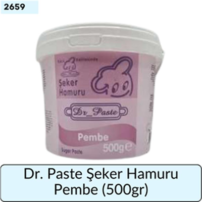 Dr. Paste Şeker Hamuru Pembe   (500 Gr)