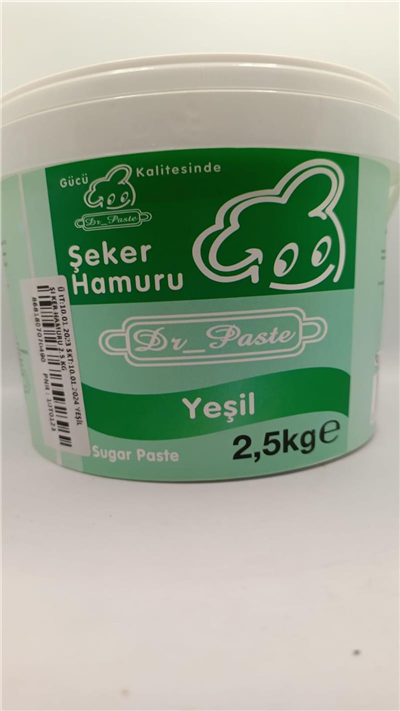 Dr. Paste Şeker Hamuru Yeşil   (2,5 Kg)
