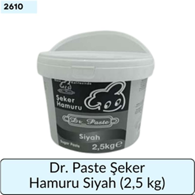 Dr. Paste Şeker Hamuru Siyah   (2,5 Kg)