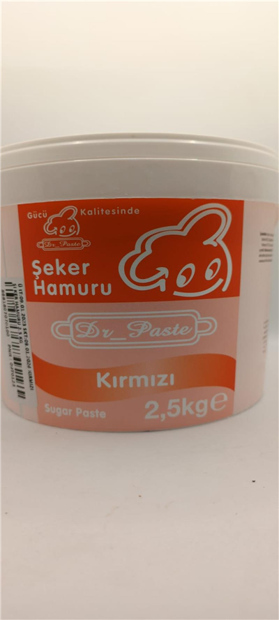 Dr. Paste Şeker Hamuru Kırmızı   (2,5 Kg)