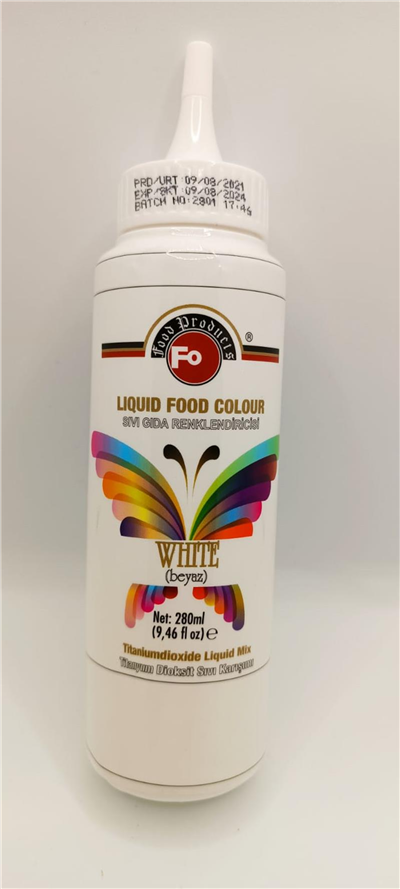 Fo Beyaz  Sıvı Gıda Renklendiricisi   (280 ML)