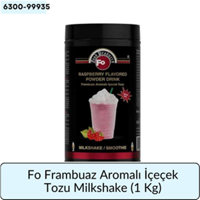 Fo Frambuaz Aromalı İçecek Tozu Milkshake   (1 Kg)