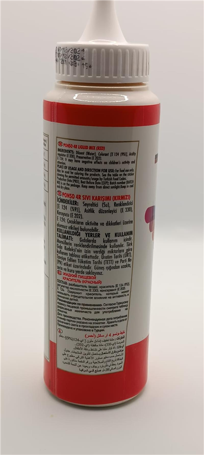 Fo Kırmızı Sıvı Gıda Renklendiricisi   (280 ML)