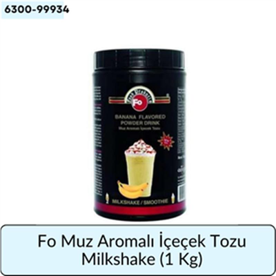 Fo Muz Aromalı İçecek Tozu Milkshake   (1 Kg)