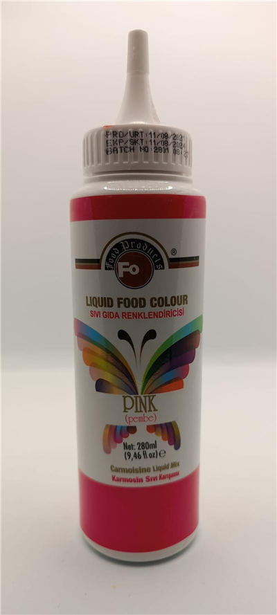 Fo Pembe Sıvı Gıda Renklendiricisi   (280 ML)