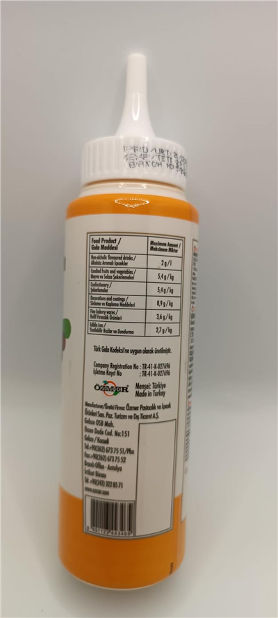 Fo Sarı Sıvı Gıda Renklendiricisi   (280 ML)