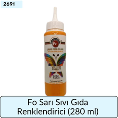 Fo Sarı Sıvı Gıda Renklendiricisi   (280 ML)