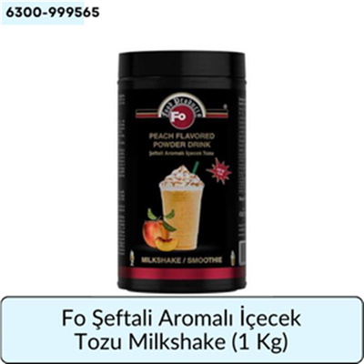 Fo Şeftali Aromalı İçecek Tozu Milkshake   (1 Kg)