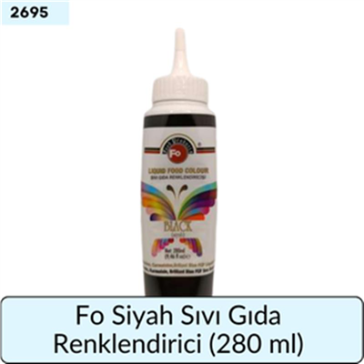 Fo Siyah Sıvı Gıda Renklendiricisi   (280 ML)
