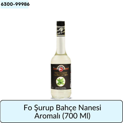Fo Şurup Bahçe Nanesi Aromalı   (700 ml)