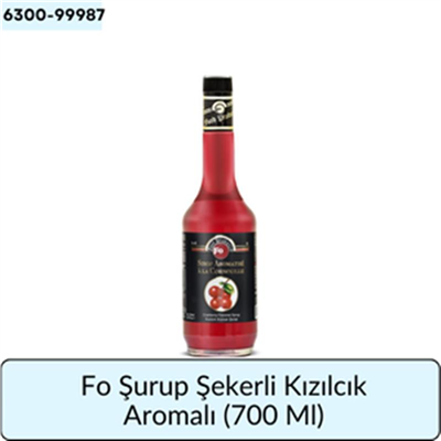 Fo Şurup Şekerli Kızılcık Aromalı   (700 ml)