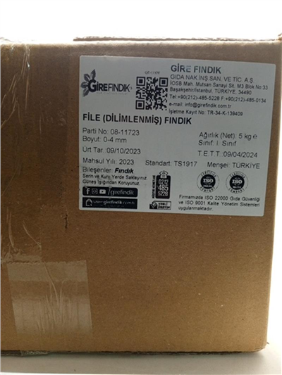 Gire Fındık İçi Dilimlenmiş     (5 Kg)