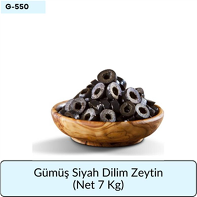 Gümüş Siyah Dilim Zeytin     (Net 7 kg)