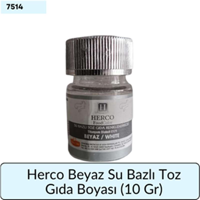 Herco Beyaz Su Bazlı Toz Gıda Boyası   (10 GR)
