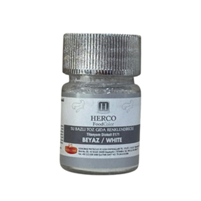 Herco Beyaz Su Bazlı Toz Gıda Boyası   (10 GR)