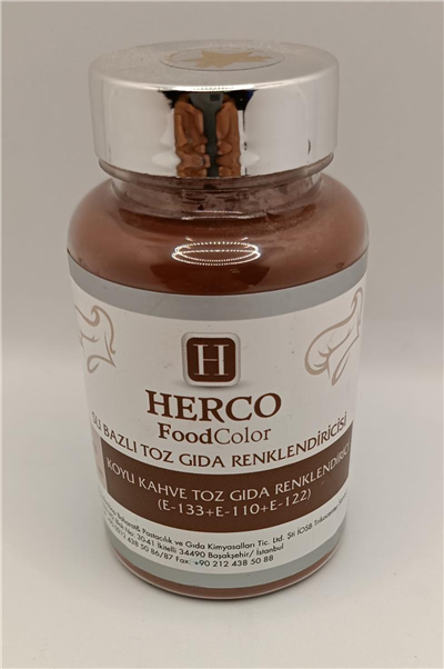 Herco Çik Kahve Su Bazlı Toz Gıda Boyası   (75 GR)