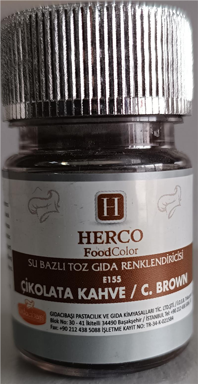 Herco Çik Kahve Su Bazlı Toz Gıda Boyası   (10 GR)