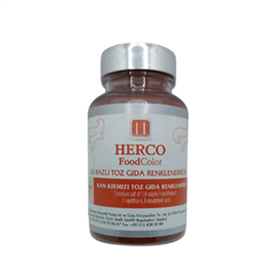 Herco Kırmızı Su Bazlı Toz Gıda Boyası   (75 GR)