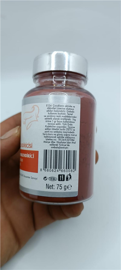 Herco Kırmızı Su Bazlı Toz Gıda Boyası   (75 GR)