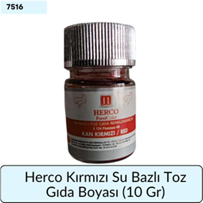Herco Kırmızı Su Bazlı Toz Gıda Boyası   (10 GR)