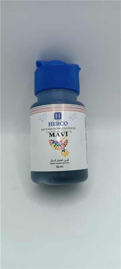 Herco Mavi Sıvı Gıda Boyası   (50 CC)