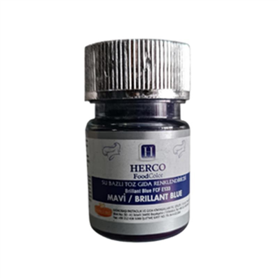 Herco Mavi Su Bazlı Toz Gıda Boyası   (10 GR)