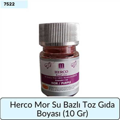 Herco Mor Su Bazlı Toz Gıda Boyası   (10 GR)