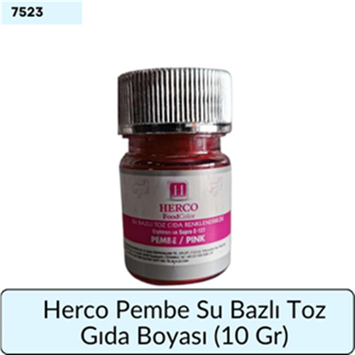 Herco Pembe Su Bazlı Toz Gıda Boyası   (10 GR)