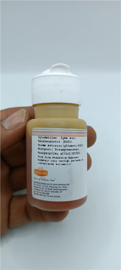 Herco Sarı Sıvı Gıda Boyası   (50 CC)