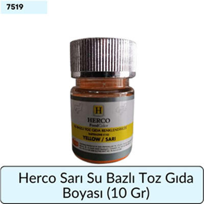 Herco Sarı Su Bazlı Toz Gıda Boyası   (10 GR)