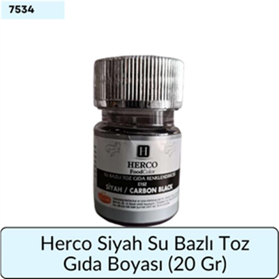 Herco Siyah Su Bazlı Toz Gıda Boyası   (20 GR)