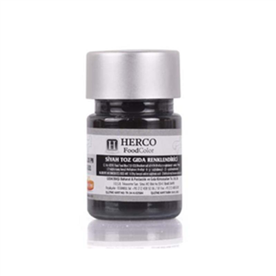 Herco Siyah Su Bazlı Toz Gıda Boyası   (20 GR)