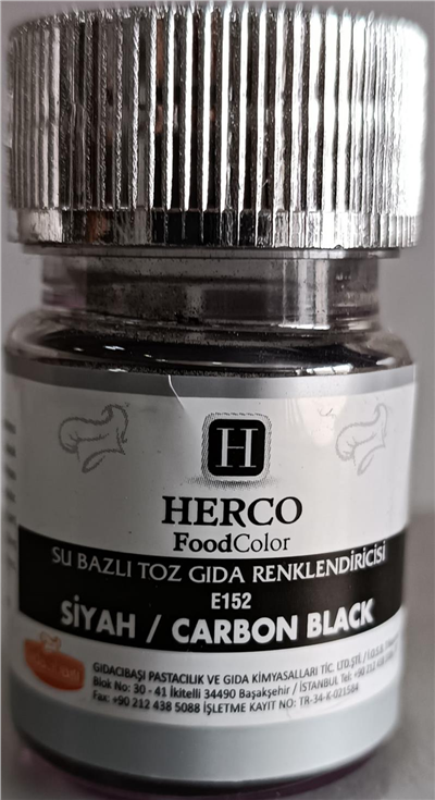 Herco Siyah Su Bazlı Toz Gıda Boyası   (5 GR)