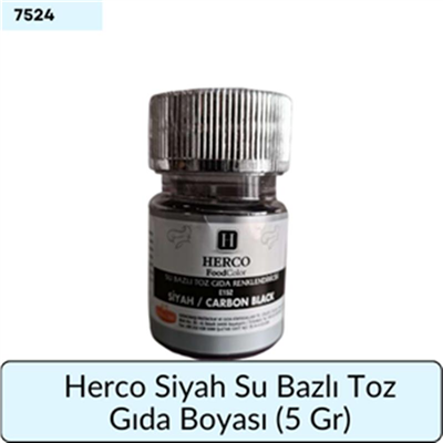 Herco Siyah Su Bazlı Toz Gıda Boyası   (5 GR)