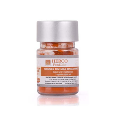 Herco Turuncu Su Bazlı Toz Gıda Boyası   (10 GR)