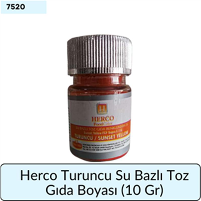 Herco Turuncu Su Bazlı Toz Gıda Boyası   (10 GR)